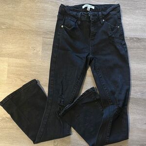 Black Flare Wide Leg Jeans